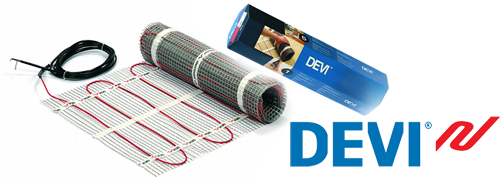 Devimat DTIF-150 - cверхтонкий двухжильный нагревательный мат с кабелем с тефлоновой высокотемпературной изоляцией.